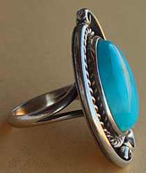 Indian Native american jewelry turquoise ring
