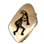 Bijou amérindien old pawn en argent massif, orné du symbole tribal du kokopelli dancer