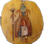 Bijou tribal amérindien ancien, pendentif en Os représentant un kachina dancer Hopi