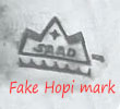 Fake Hopi mark on jewelry sold on Ebay from Japan