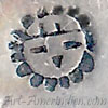 Sun face mark on indian jewelry is Hopi Silvercrafts Guild hallmark 5