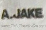 A.JAKE mark on Navajo jewelry is Albert Jake Indian Native American silversmith