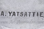 A . YATSATTIE mark on indian jewelry for Ann Yatsattie Zuni artist