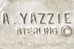 A. YAZZIE copyrighted hallmark is Antonio Yazzie Navajo artist signature