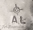 AL picto sun mark for Andrew Laahte Zuni silversmith