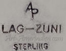 AP misaligned LAG-ZUNI hallmark for Arthur Platero Laguna Zuni tribe