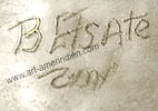 B Etsate Zuni script mark is Beverly Etsate Zuni Indian Native American signature
