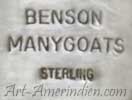 Benson Manygoats Navajo hallmark on Indian Native american jewelry