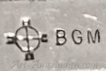 BGM and compass mark on jewelry for B.G. Mugg retail shop in Corrales NM