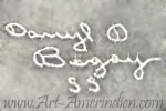 Darryl Dean Begay Navajo script signature on jewelry