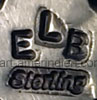 ELB mark for Eva et Linberg Billah Indian Native American Navajo silversmiths