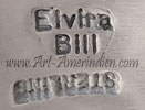 Elvira Bill hallmark on Navajo Indian Native American jewelry