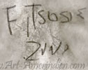 F Tsosie script hallmark on Zuni indian native american jewelry