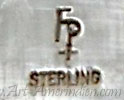 FP and cross hallmark on indian jewelry for Franck Patania Jr Anglo silversmith