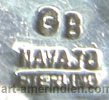 George Begay Navajo Hallmark on silver southwest jewelry