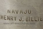Henry J Billie Navajo indian native american mark on sterling silver