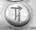 TH arrow mark on southwest jewelry