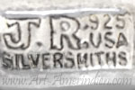 JR USA silversmiths hallmark is Roger James shop Albuquerque