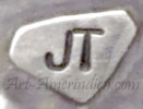 JT conjoined on a plate hallmark is Johnson Todacheeny Navajo