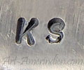 KS hallmark on indian jewelry for Kirk Smith Navajo silversmith