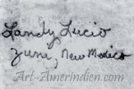 Landy Lucio Zuni New Mexico handscript hallmark on Indian Native jewelry