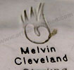 Melvin Cleveland, Navajo Indian Native American mark on silver Jewelry