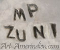 MP Zuni mark on Indian jewelry is Mary Poncho Zuni hallmark