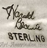 Narald Becenti handscript hallmark on Navajo jewelry