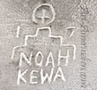 Noah Kewa mark on Indian Native American jewelry for Noah Pajarito Kewa