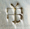 waterbug hallmark on Indian Native American jewelry is Roy Talahaftewa (talaheftewa) hopi mark
