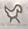 Bird picto mark for Sadie Calvin Navajo silversmith