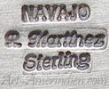 R Martinez Navajo hallmark for Rick Martinez