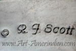 R J Scott hallmark is Raynard (Ray) Scott Navajo jewelry signature