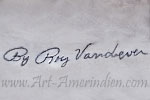 By Roy Vandever handscript hallmark on Navajo Indian Native American jewelry