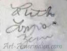 Ruth Lonjose handscript hallmark on Zuni jewelry