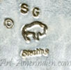 SG and Buffalo copyrighted mark on Indian jewelry is Sam Gray Navajo