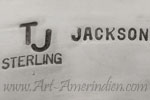 TJ JACKSON mark on jewelry is Tommy Jackson Navajo hallmark