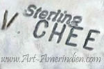 V. Chee mark on jewelry is Virgil Chee Navajo from the Bread Springs Area