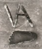 VA over a foot print mark for Vidal Aragon Santo Domingo hallmark