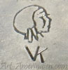 VK conjoined below head picto mark