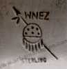 WNEZ with lance and shield symbol hallmark on jewelry for Wilford Nez Navajo Indian