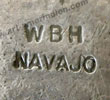 Wilford B. Henry Navajo Indian Native American jewelry hallmark