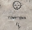 HY and sun mark on Indian jewelry is Yowytewa Hubert Hopi silversmith
