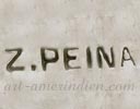 Z Peina Zuni mark on native american indian jewelry shared by Zigmond and his wife Ethel Peina