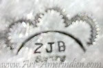 ZJB hallmark on jewelry is Zearl Jim Begay Navajo from Blue Gap Arizona
