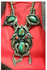 Quad Stone Necklace from Casa Kakiki, Tigua Reservation, Texas