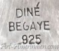 DINE BEGAYE hallmark on Navajo jewelry is Harrison and Betty Begaye
