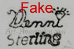 Denni hallmark on fake native American jewelry made in Philippines