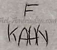 F KaHN chiseles mark on jewelry is Franklin Kahn Navajo