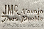JMc Navajo Taos Pueblo hallmark is James McCabe actual hallmark